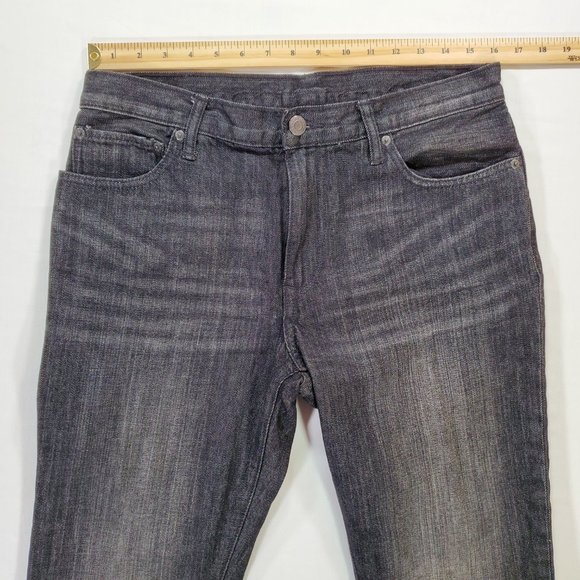 Gap Jeans Mens 32x32 Black Lightweight Denim Slim Fit Straight Classic Normcore - Picture 12 of 16